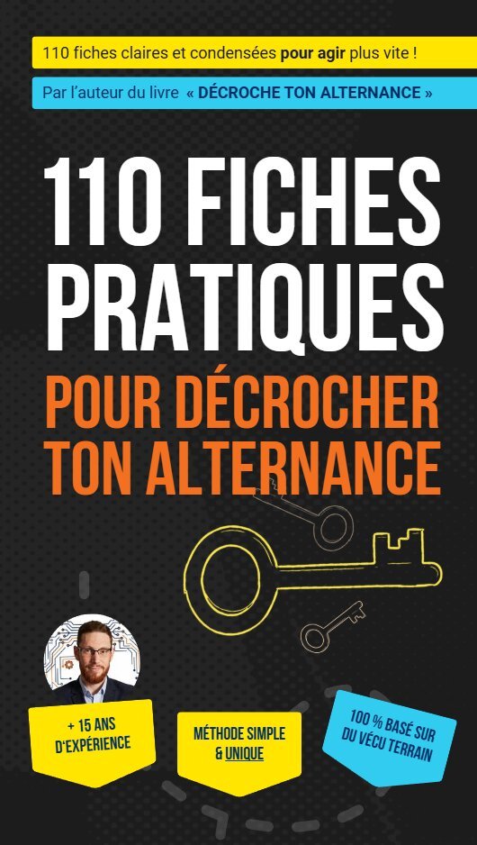 Couverture de 110 fiches pratiques pour décrocher ton alternance